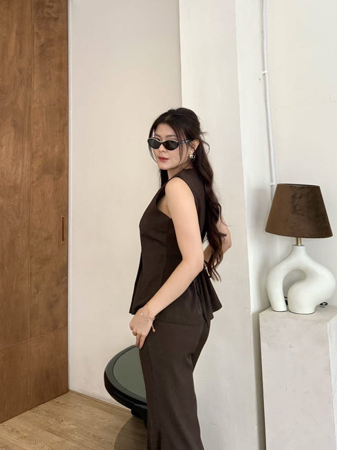 Two Piece Sleeveless Tailored Sets